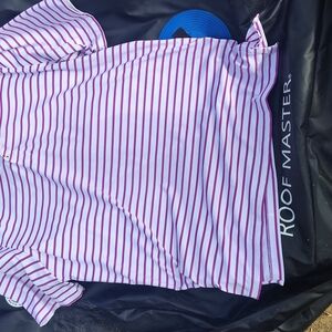 Greyson Purple and White Fitted Polo T-Shirt